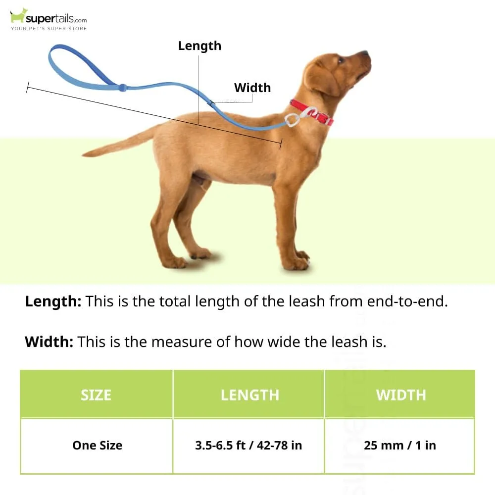 Forfurs Extra Long Adjustable Multifunctional Leash for Dogs (Tomato Red)