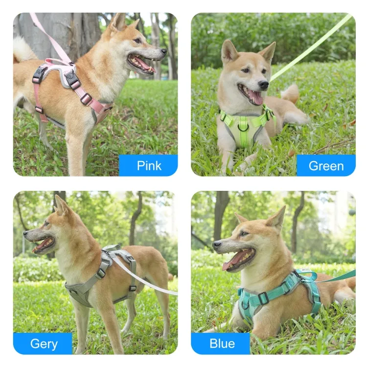 FunAdd Reflective Nylon Dog Harness with Traction Rope - Comfortable and Breathable, Size M