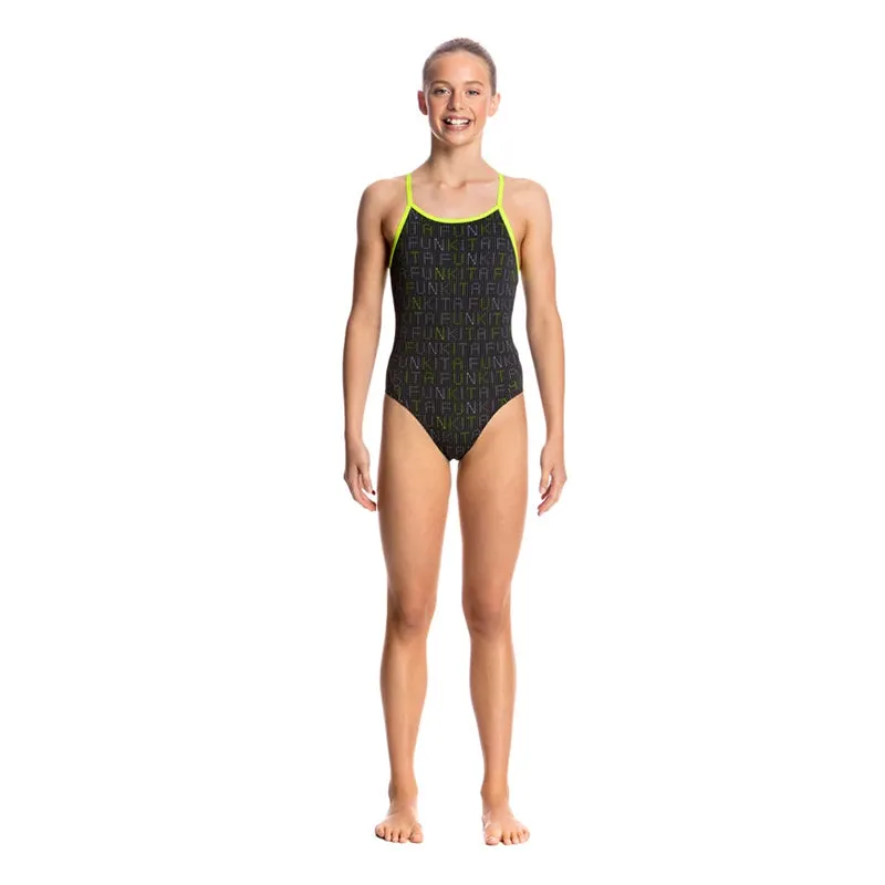 Funkita - Binary Babe - Girls Diamond Back One Piece