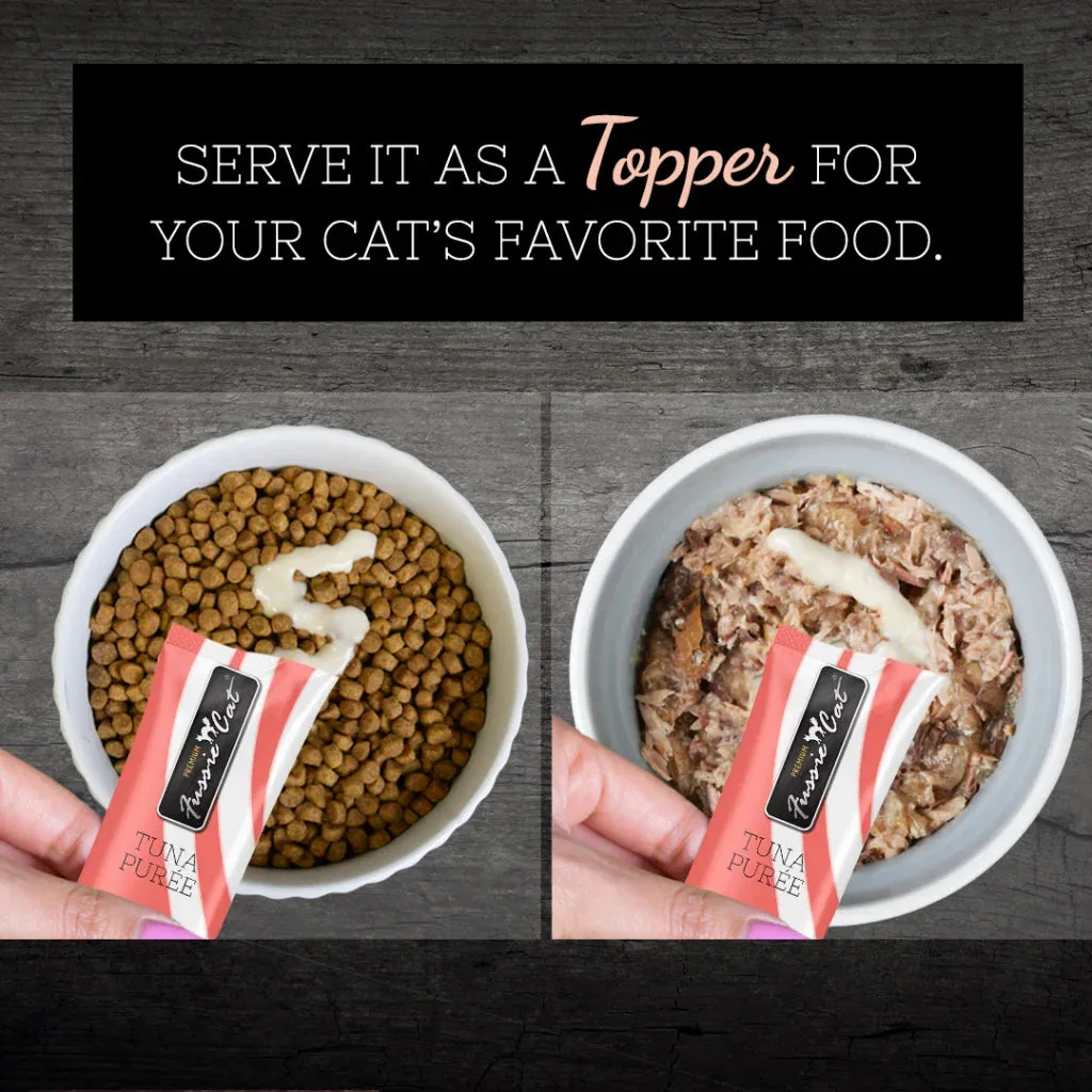 Fussie Cat Tuna Aspic Puree Lickable Cat Treats, 0.5-oz x 4-tubes
