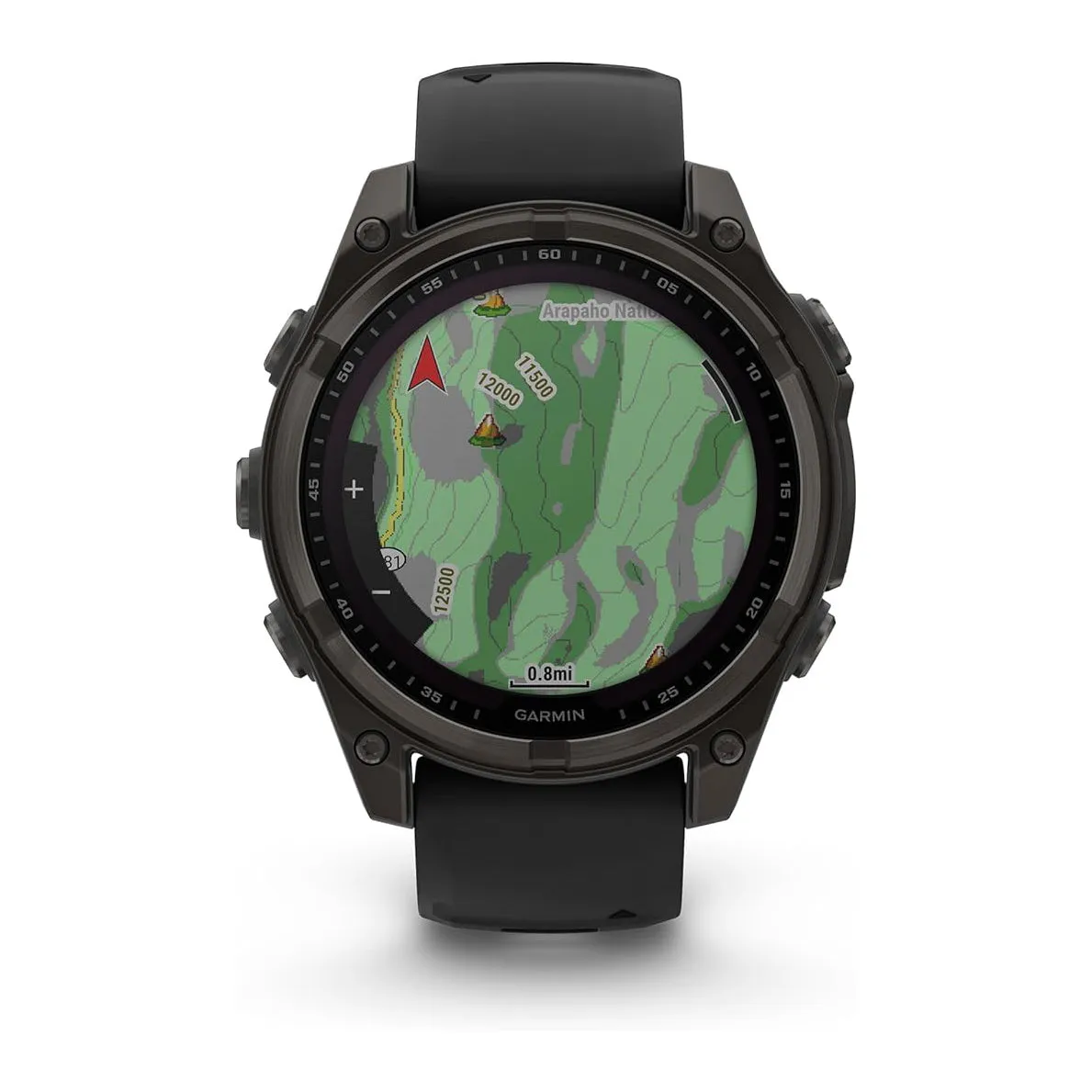 Garmin fēnix 8 Unisex Carbon Gray DLC Titanium with Pebble Gray Band Solar Amoled Sapphire Long-Lasting Battery Life Dive-Rated Built-in LED Flashlight 47 Millimeters Premium Multisport GPS Smartwatch - 010-02906-10