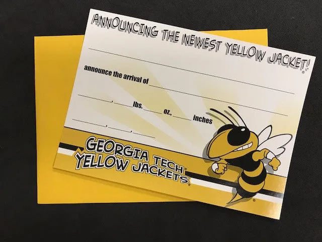 Georgia Tech Baby Announcement Cards