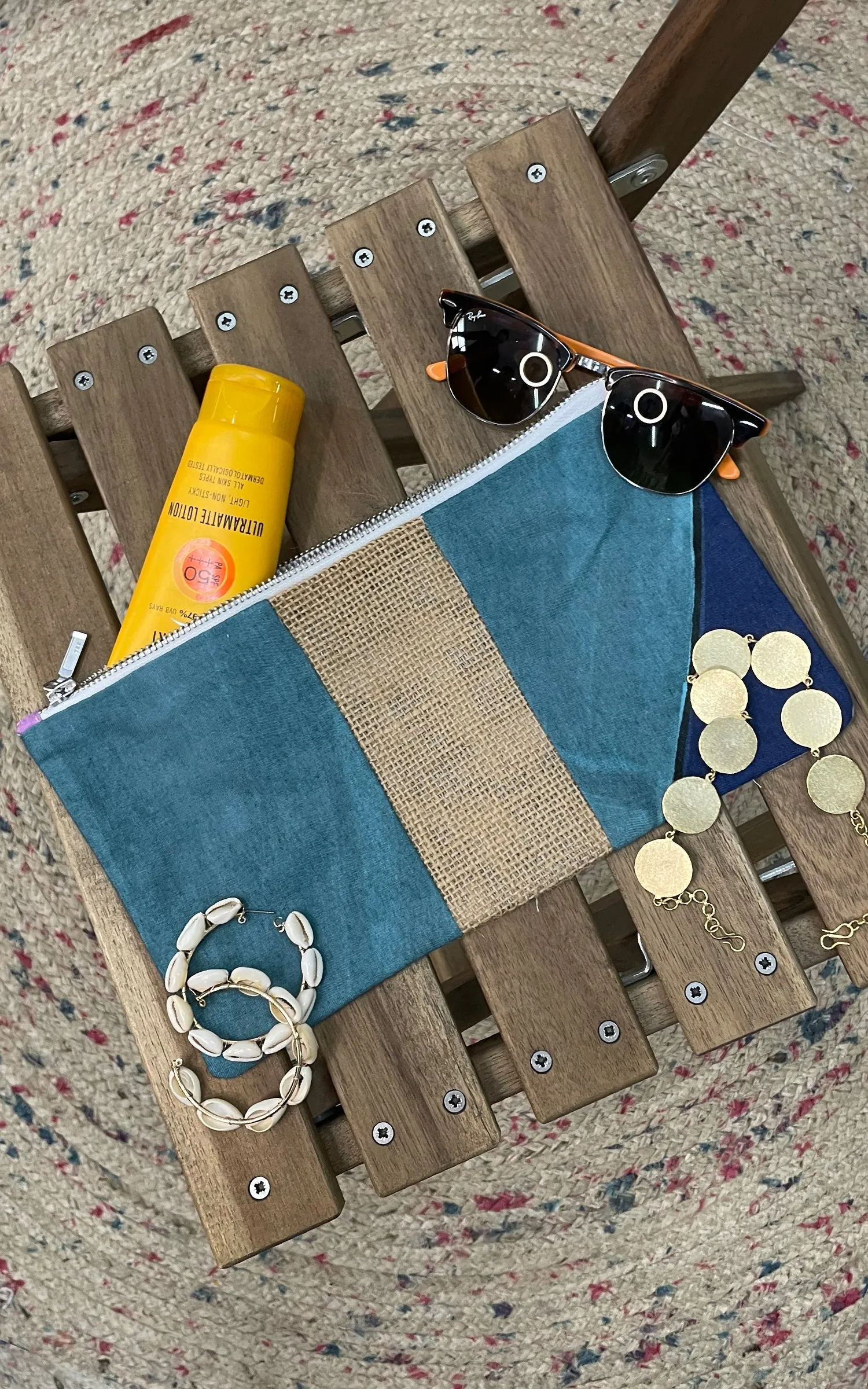 Hand Brush Painted Multipurpose Pouch