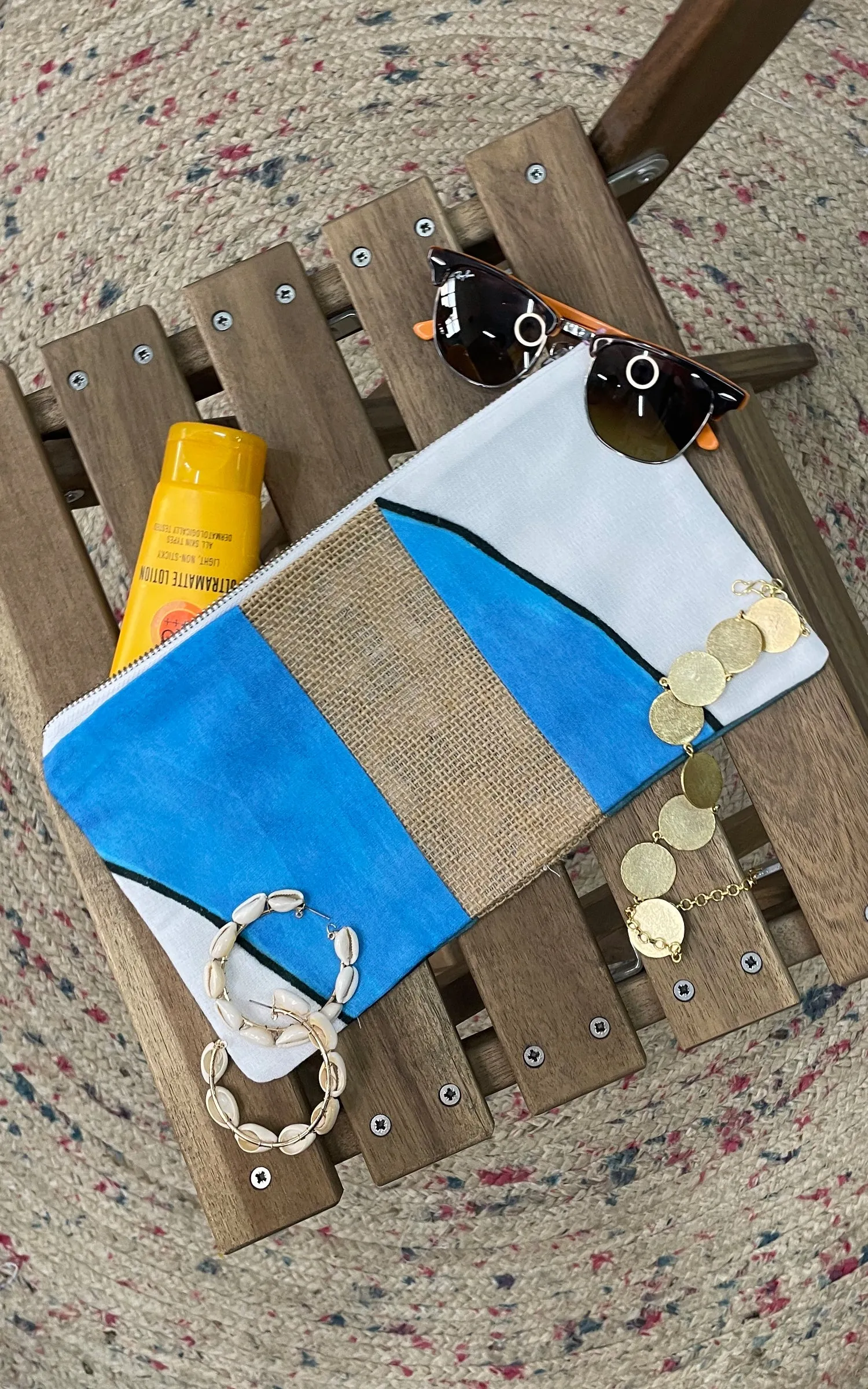 Hand Brush Painted Multipurpose Pouch