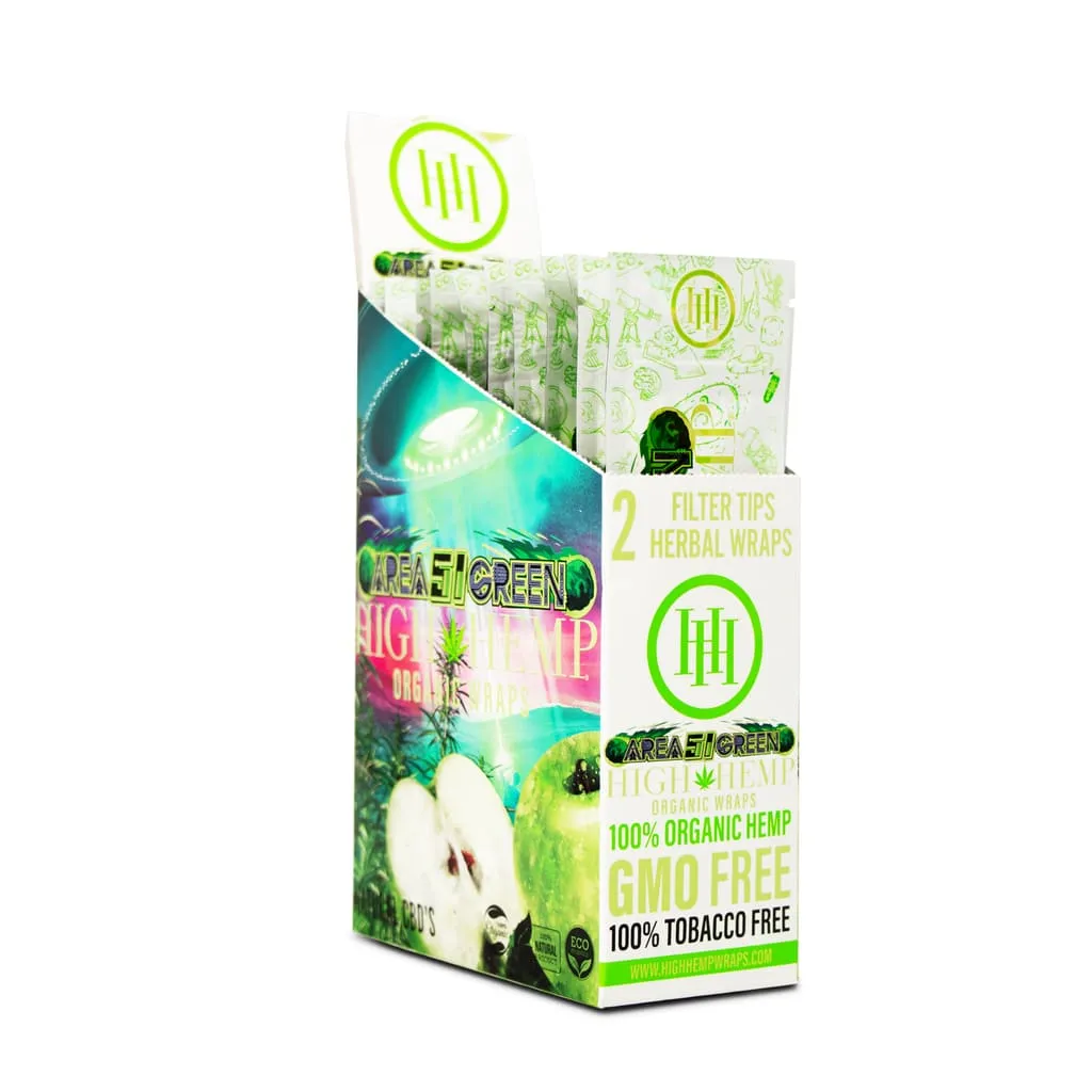 High Hemp Wraps 25 Count Box