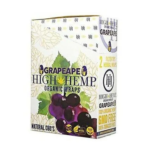 High Hemp Wraps 25 Count Box