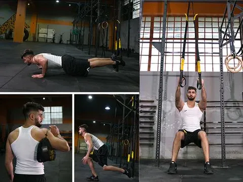 Home Gym Suspension Resistance Straps