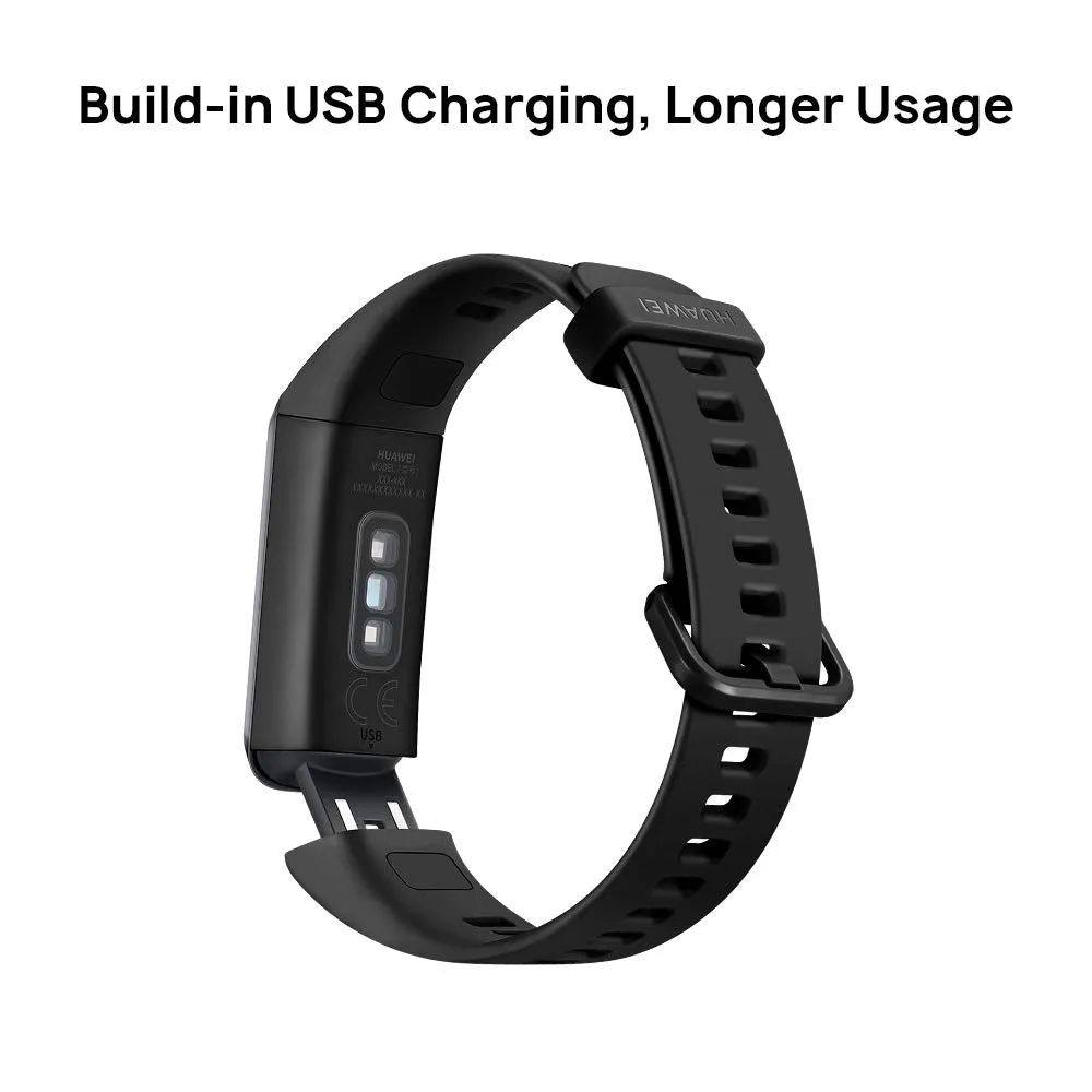HUAWEI Band 4 Smart Band, Fitness Activities Tracker with 0.96" Color Screen, 24/7 Continuous Heart Rate Monitor, Sleep Tracking, 5ATM Waterproof, up to 6 Days of Usage Time, Graphite Black
