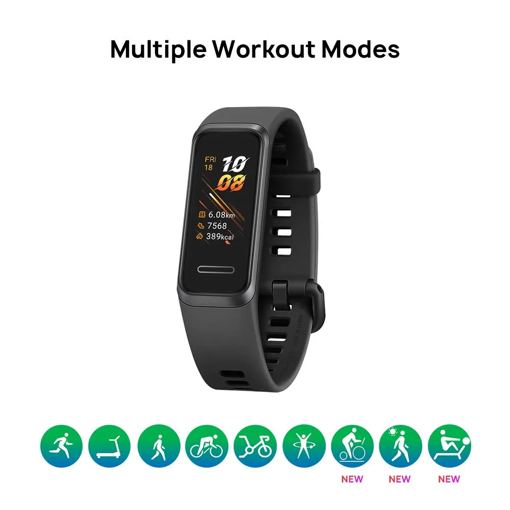 HUAWEI Band 4 Smart Band, Fitness Activities Tracker with 0.96" Color Screen, 24/7 Continuous Heart Rate Monitor, Sleep Tracking, 5ATM Waterproof, up to 6 Days of Usage Time, Graphite Black