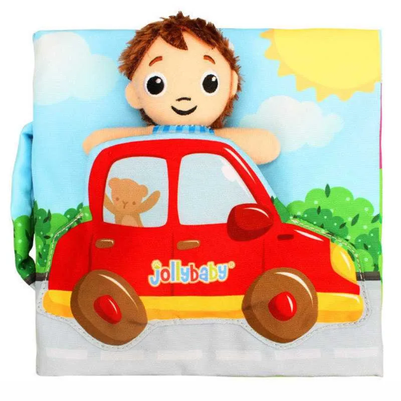 JollyBooks Baby Learn Touch & Feel Crinkle Soft Books