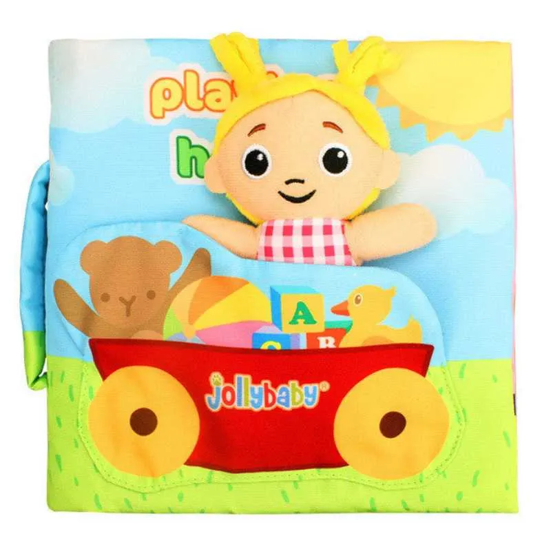 JollyBooks Baby Learn Touch & Feel Crinkle Soft Books