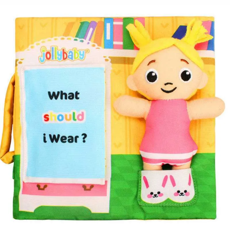 JollyBooks Baby Learn Touch & Feel Crinkle Soft Books
