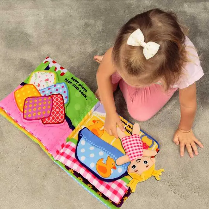 JollyBooks Baby Learn Touch & Feel Crinkle Soft Books