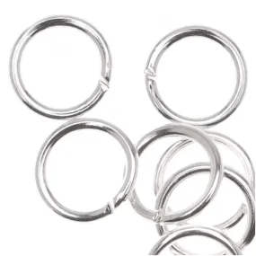 Jump Rings, Open 7mm Diameter 19 Gauge, Silver Plated (20 Pieces)