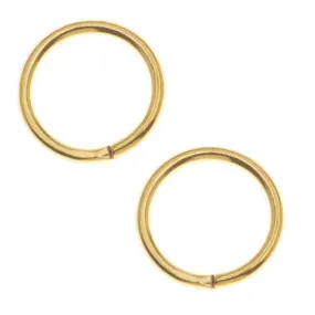 Jump Rings, Open 8mm Diameter 18 Gauge, Gold Plated (100 Pieces)