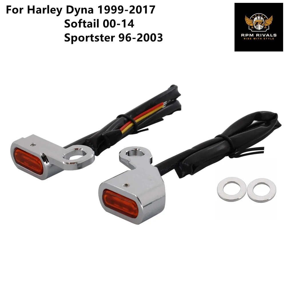 Motorcycle Mini LED Turn Signal Light Running Indicator Lamp For Harley Dyna 1996-2017 Softail Sportster XL 96-2003