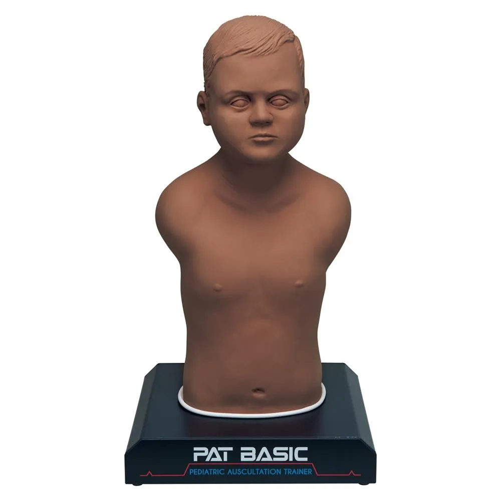PAT BASIC® - Pediatric Auscultation Trainer with SimScope Wi-Fi Training Stethoscope, Dark