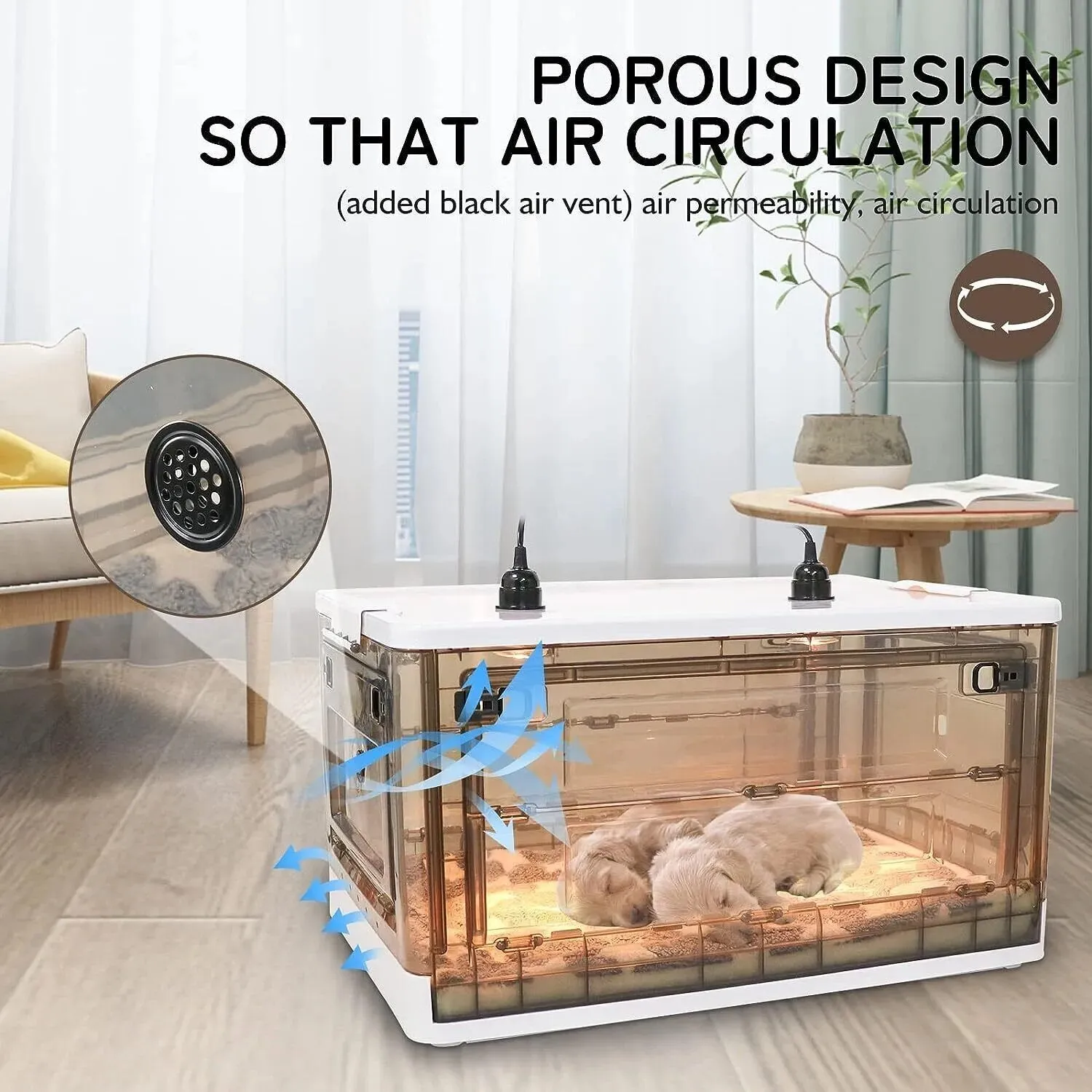 Pet Oxygen Cage and Puppy Incubator with Heating -  Incubator for Newborn Puppies and Kittens 
great for breeders and rescues.