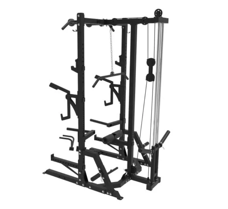 Phase 2 Quarter Squat Rack with Plate-Loaded Pulley