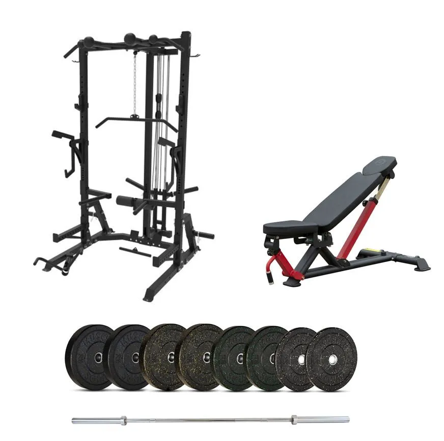 Phase 2 Quarter Squat Rack with Plate-Loaded Pulley