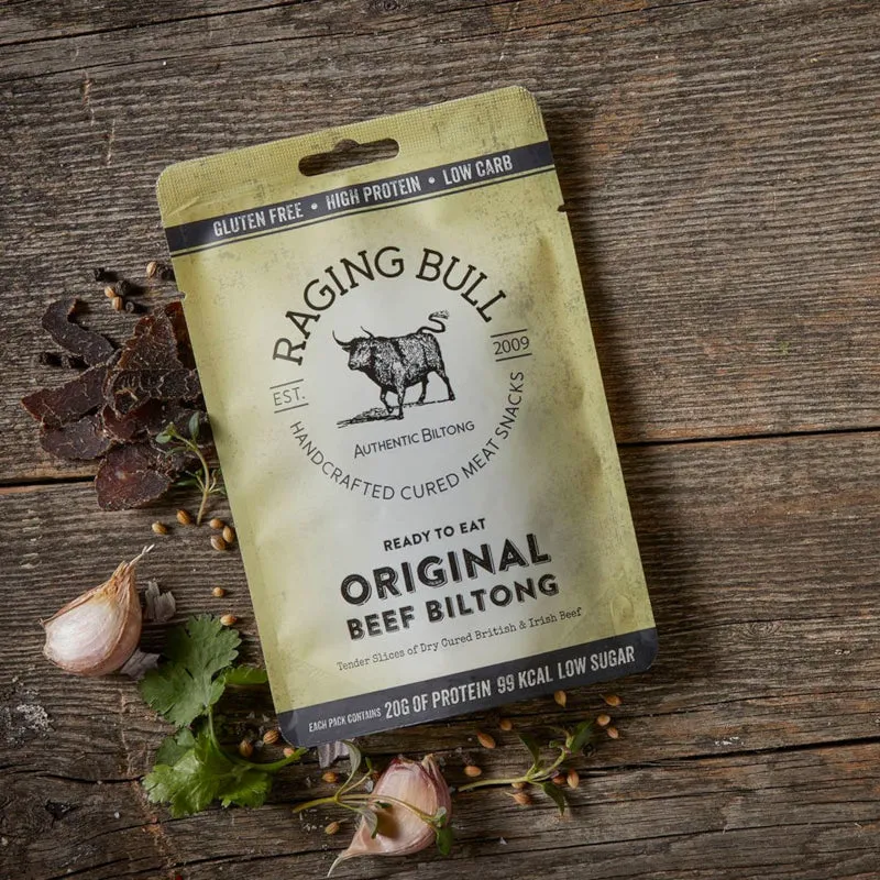 Raging Bull Beef Biltong 4 Pouches