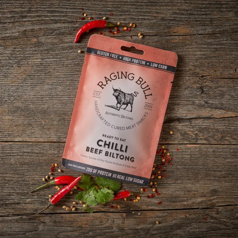 Raging Bull Beef Biltong 4 Pouches