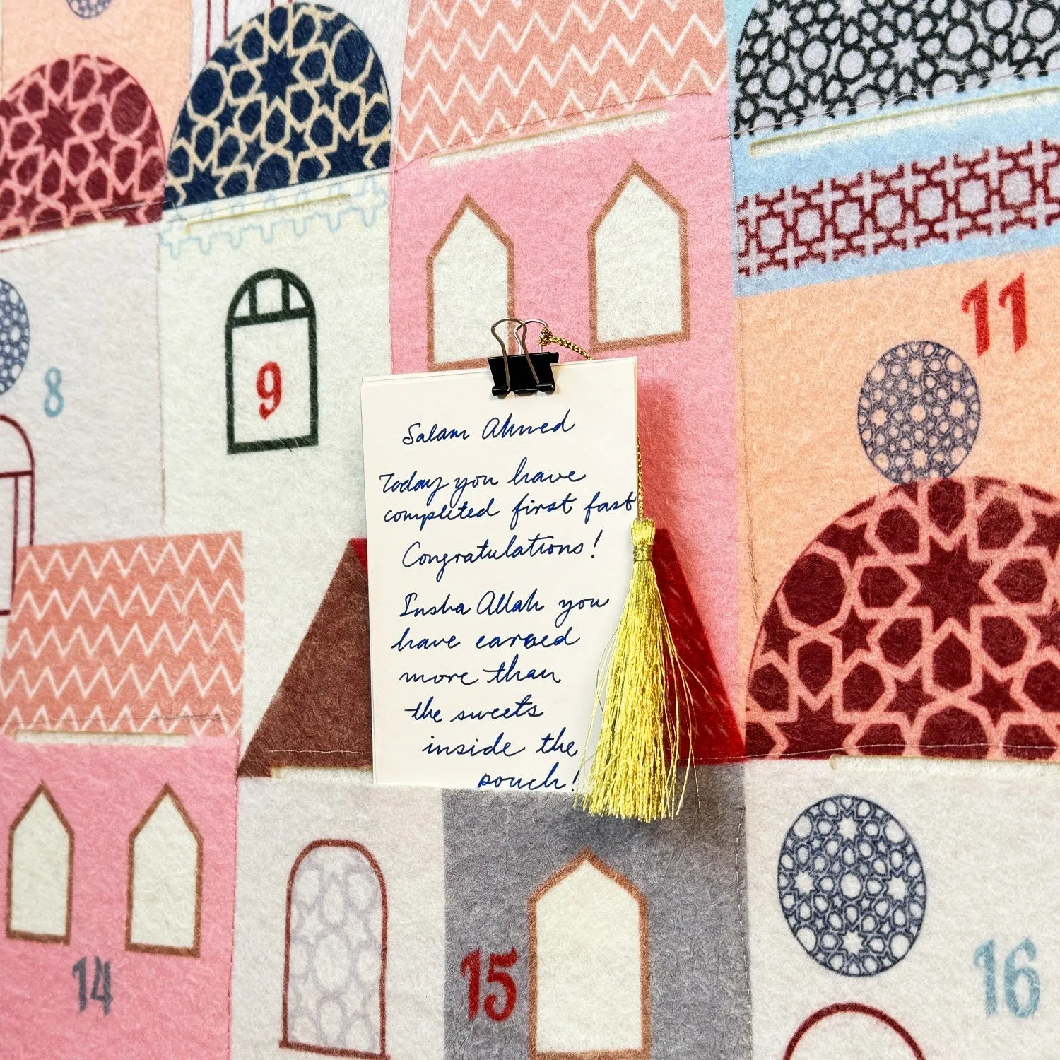 Ramadan Calendar & Pouch Islamic Gift for Kids and Family