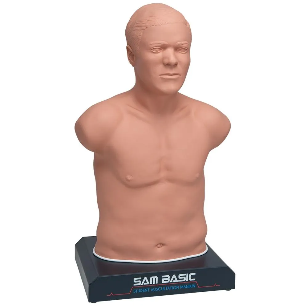 SAM BASIC<sup>®</sup> - Adult Auscultation Trainer with SimScope Wi-Fi Training Stethoscope, Light