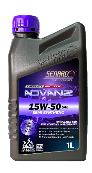 Senarco Nano Activ Advanz 15W50 - Semi Synthetic  (Motorcycle Engine Oil)