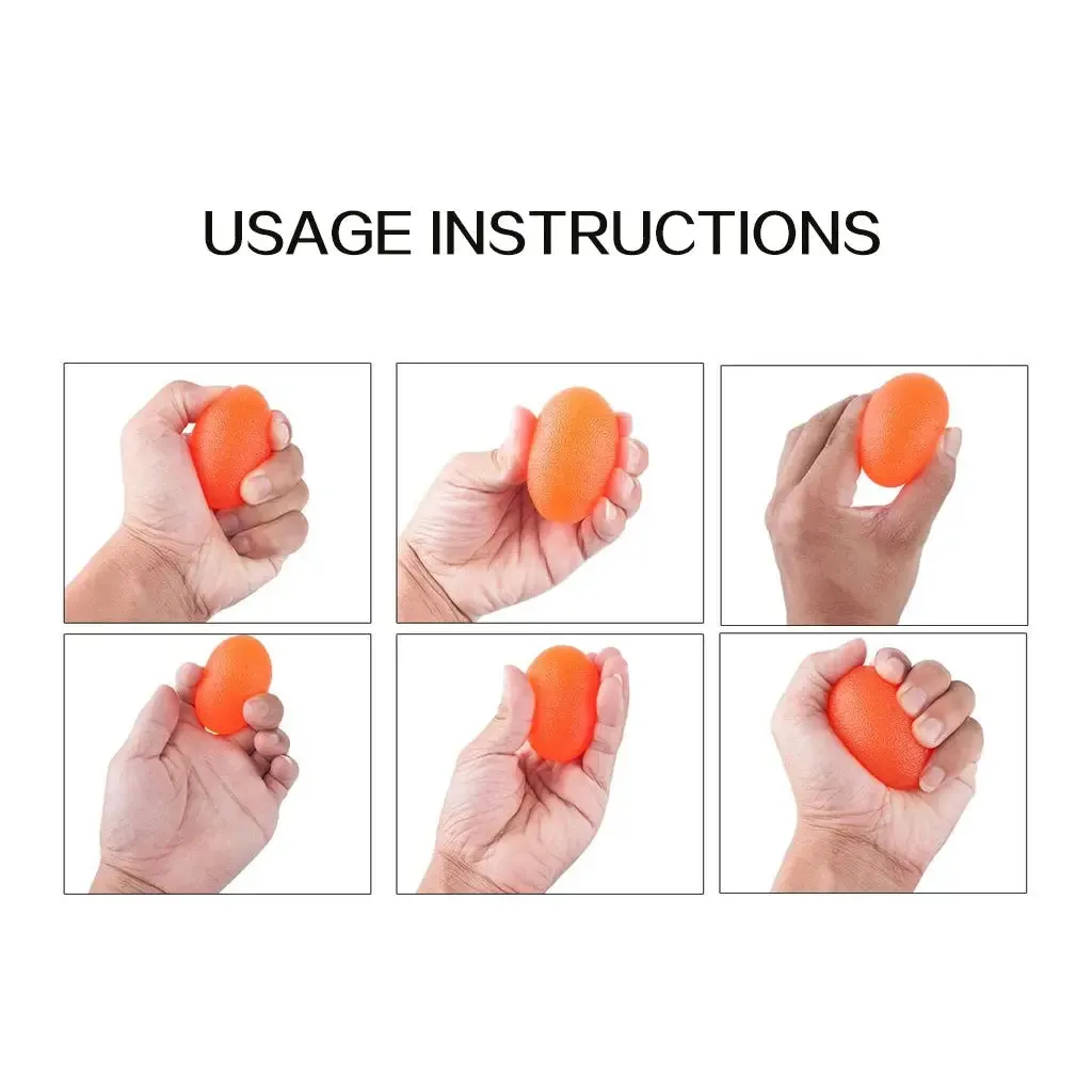 Silica Gel Hand Grip Ball Egg Men Women Gym Fitness Finger Heavy Exerciser Strength Muscle Recovery Gripper Trainer