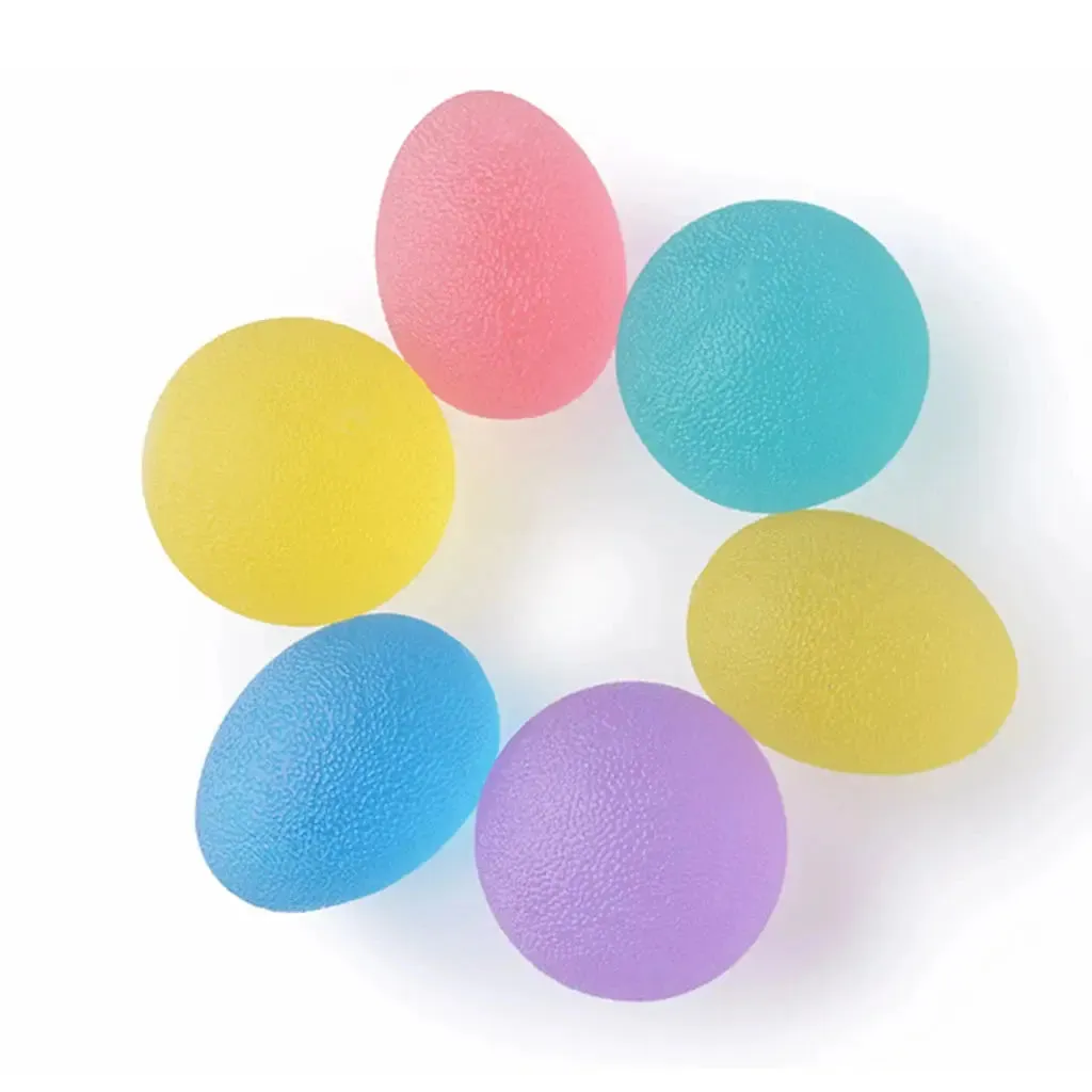 Silica Gel Hand Grip Ball Egg Men Women Gym Fitness Finger Heavy Exerciser Strength Muscle Recovery Gripper Trainer
