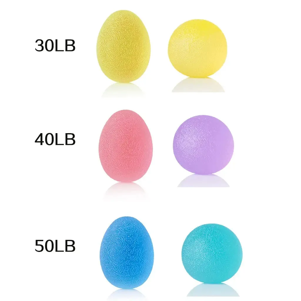 Silica Gel Hand Grip Ball Egg Men Women Gym Fitness Finger Heavy Exerciser Strength Muscle Recovery Gripper Trainer