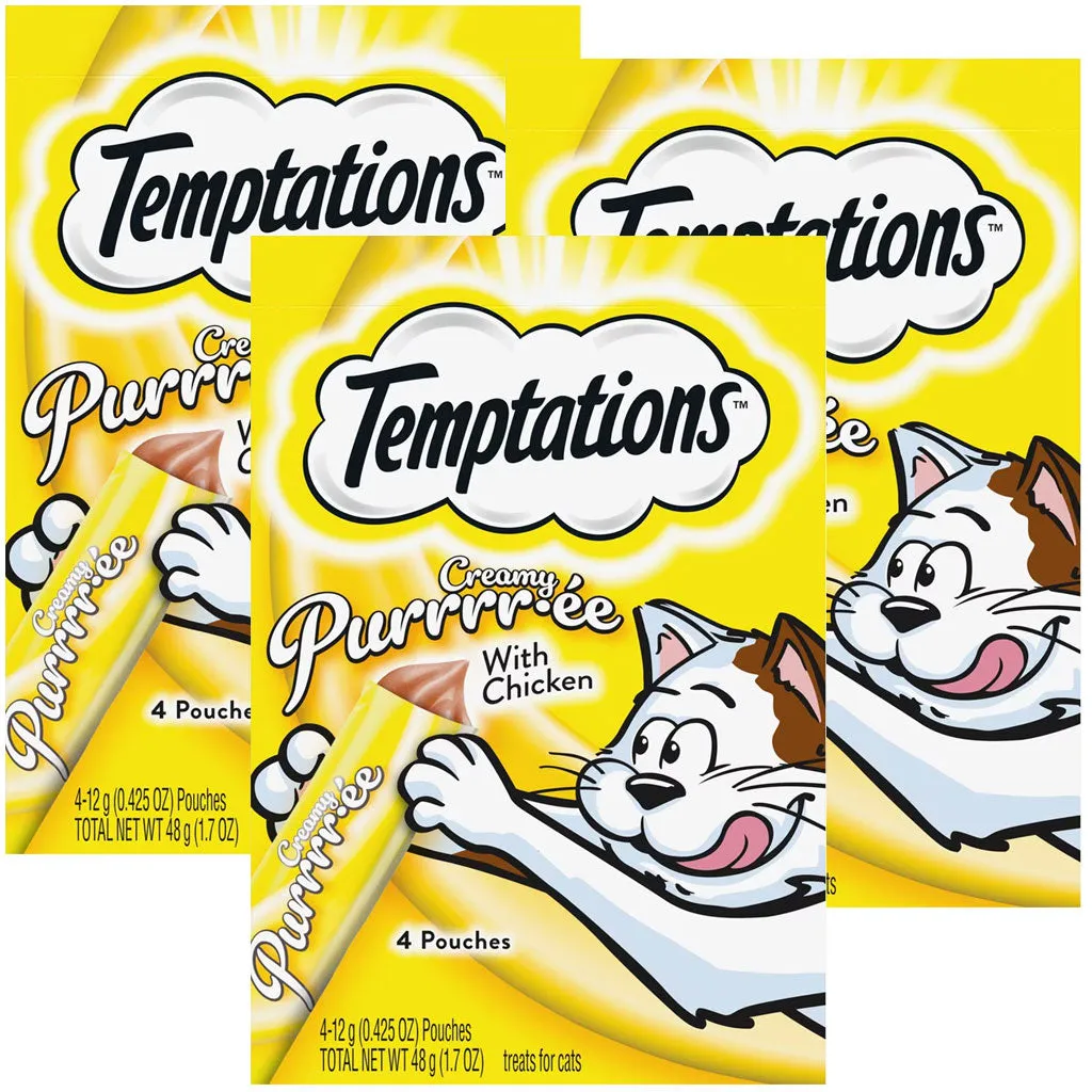 Temptations Creamy Puree with Chicken Lickable Cat Treats, 1.7-oz