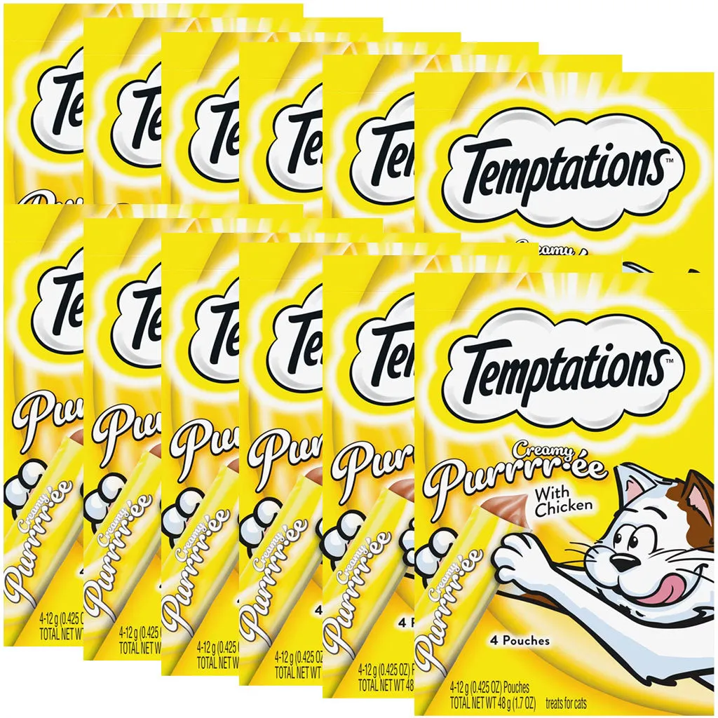Temptations Creamy Puree with Chicken Lickable Cat Treats, 1.7-oz