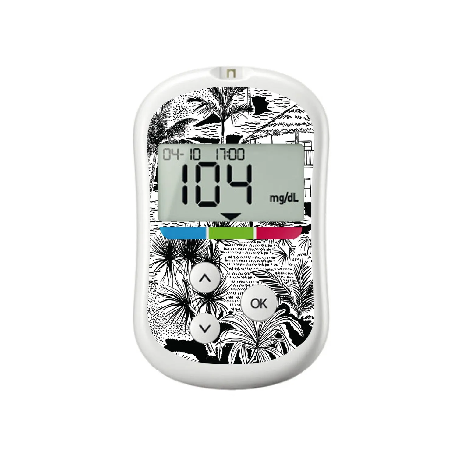 Tropical Sketch for OneTouch Verio Flex Glucometer