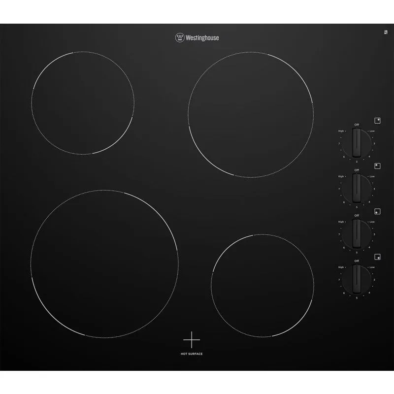 Westinghouse 60cm Black Ceramic Glass Electric Cooktop WHC642BC