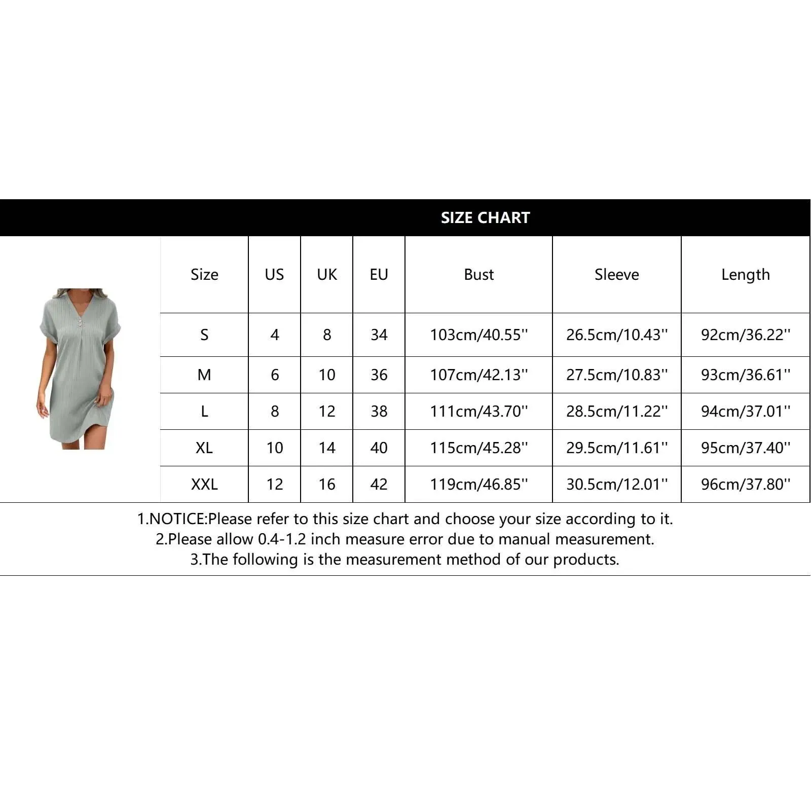 Women's Solid Textured Midi Dress V Neck Short Sleeve With Rolled Edge Pleated Button Loose Dress Summer Casual Female Dresses